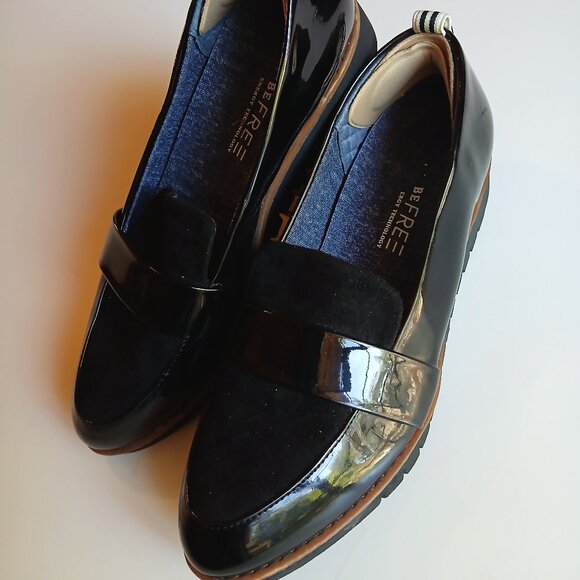 Dr. Scholl's Shoes - GUC Dr Scholl's Women's Black Wedge Loafer Size 8.5